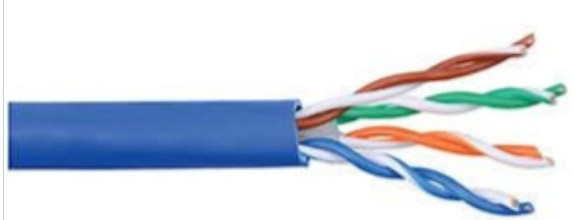 MOHAWK  M58281B - 6 LAN Cat 6, 4 Pair, 23 AWG, UTP, Plenum Cable, Blue, 1000 ft.