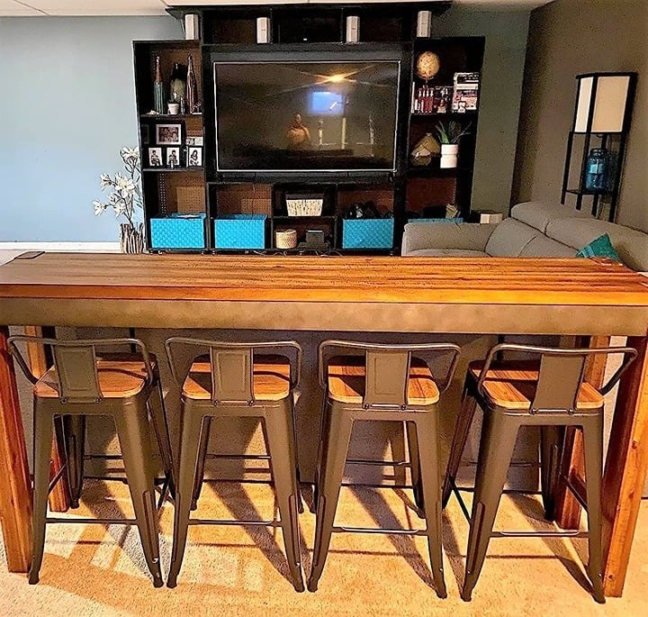 NEW Black 24 Barstools Set of 4 Counter Height Farmhouse (Free Shipping)