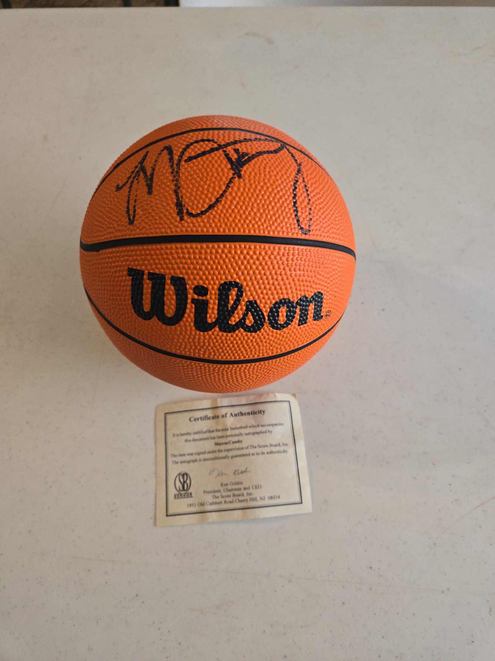 Marcus Camby #23 Denver Nuggets Autograph Mini Basketball