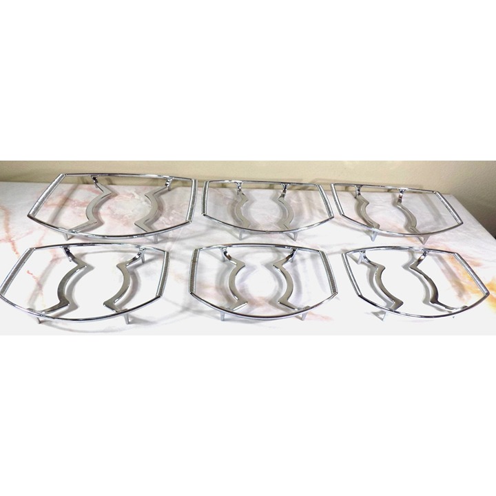 Corning Ware Casserole Holder Metal Serving Stand Trivet Cradle Lot Of Six