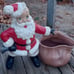 RARE FIND Vintage Hand painted Ceramic Santa Planter/candy/nut Dish