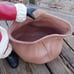 RARE FIND Vintage Hand painted Ceramic Santa Planter/candy/nut Dish