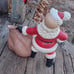 RARE FIND Vintage Hand painted Ceramic Santa Planter/candy/nut Dish