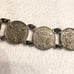 Vintage Edwardian Silver Coin Bracelet King George V British Three Pence 1930s