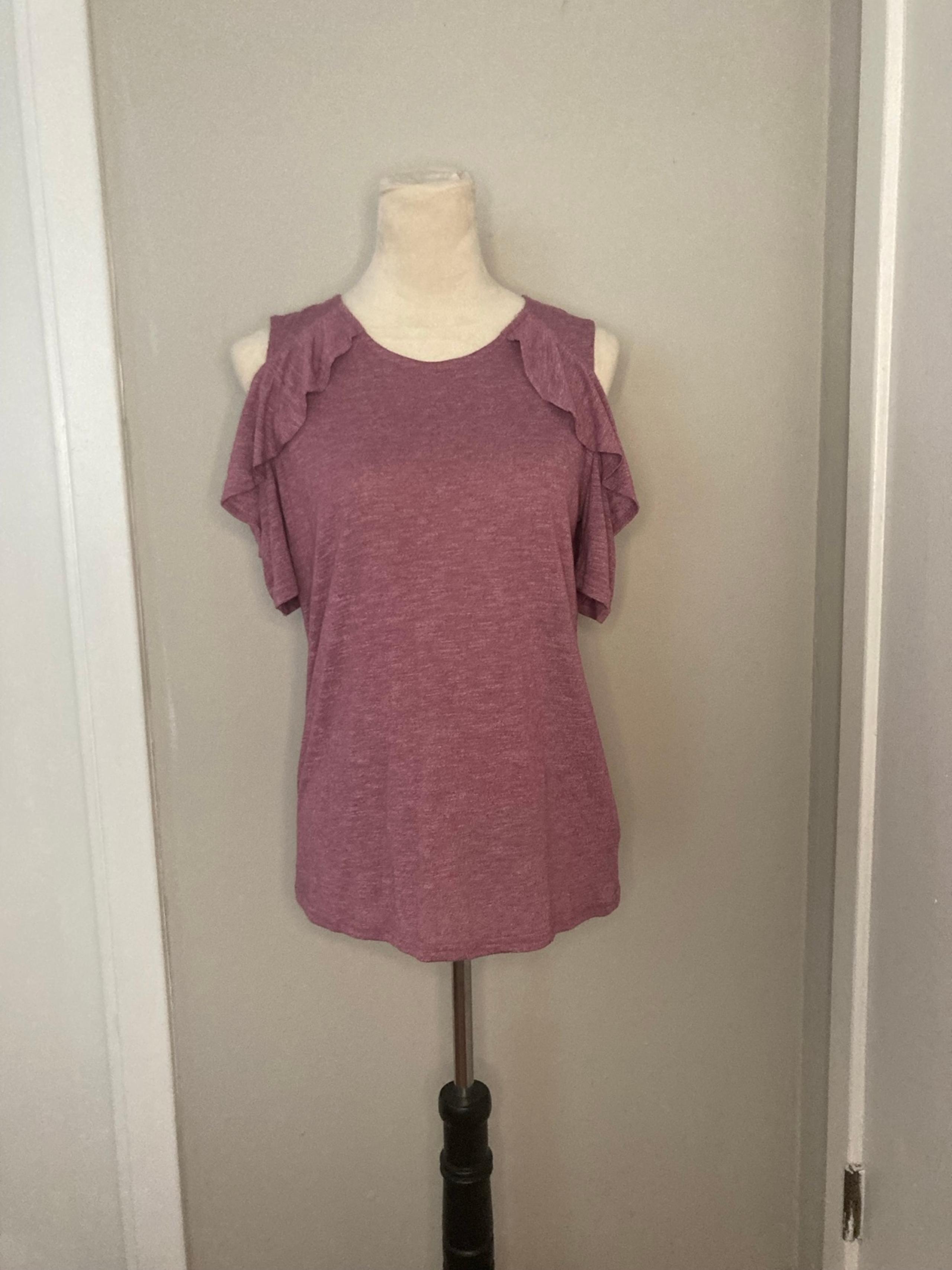 Juicy Couture Dark Rose Cold Shoulder Blouse