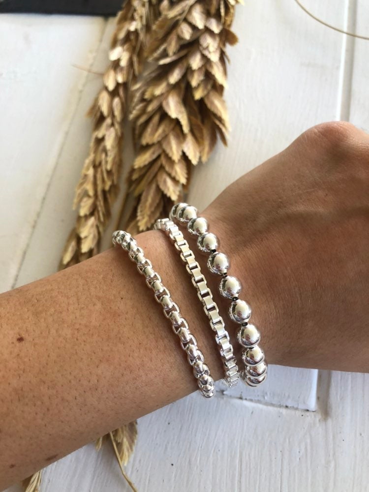 SILVER SHACK CO 3 BRACELET SET S925