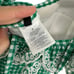 J.Crew Scalloped Ruffle one-piece Swimsuit, Green Textured Gingham Size 6, AK743