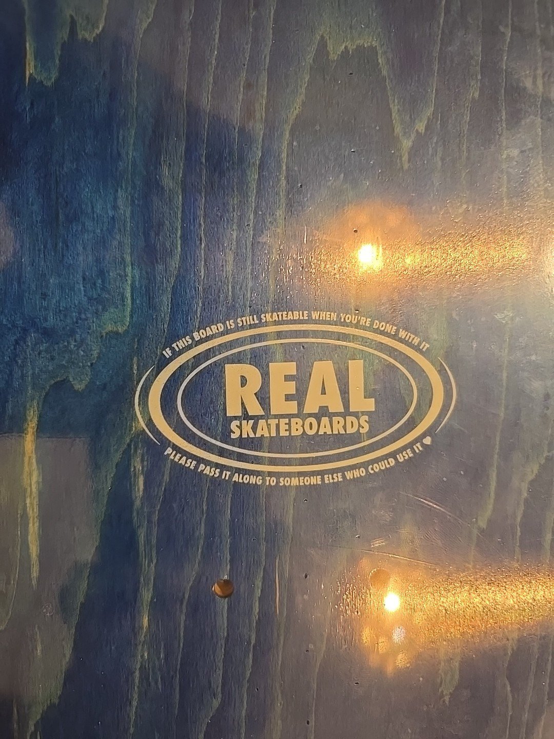 Real Oval EASY RIDER Blue Oval Concave 8.5 Pro Skateboard Deck