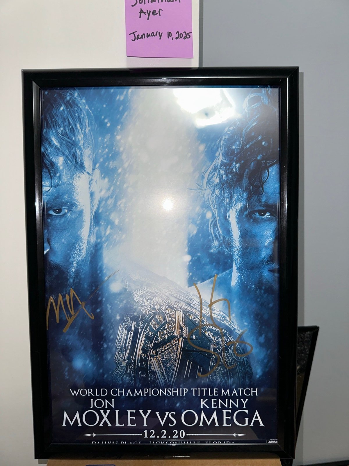 All Elite Wrestling (AEW) Autographed Winter Is Coming Event Poster
