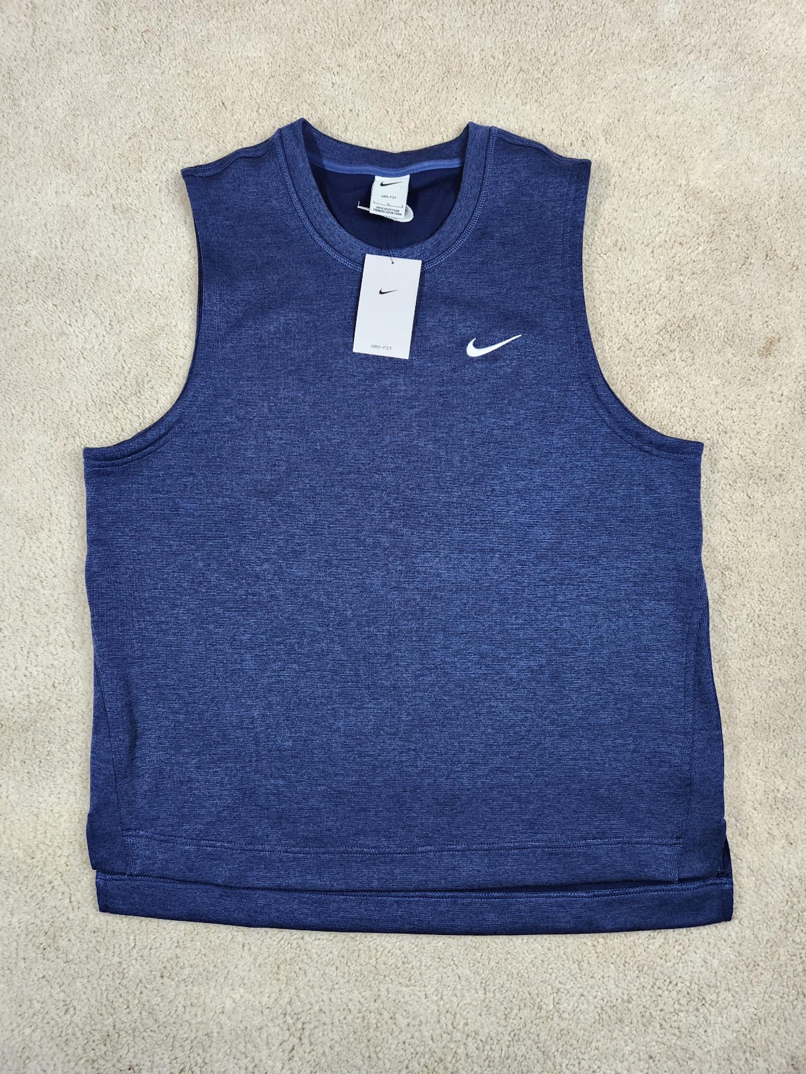 Nike Dri-Fit Tour Golf Vest Sweater Navy Mens Large