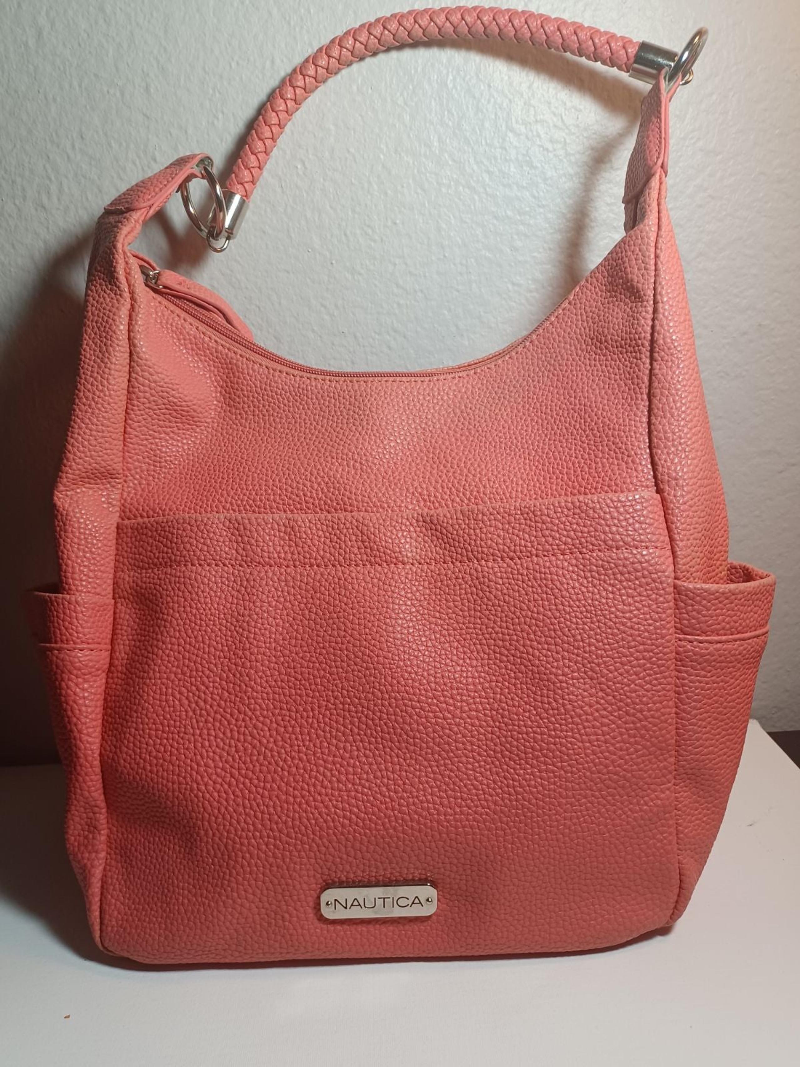 Nautica pink/peach color shoulder hobo bag.