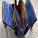 Samantha Brown Embossed Crocodile Print Blue Brown Weekender Briefcase Bag