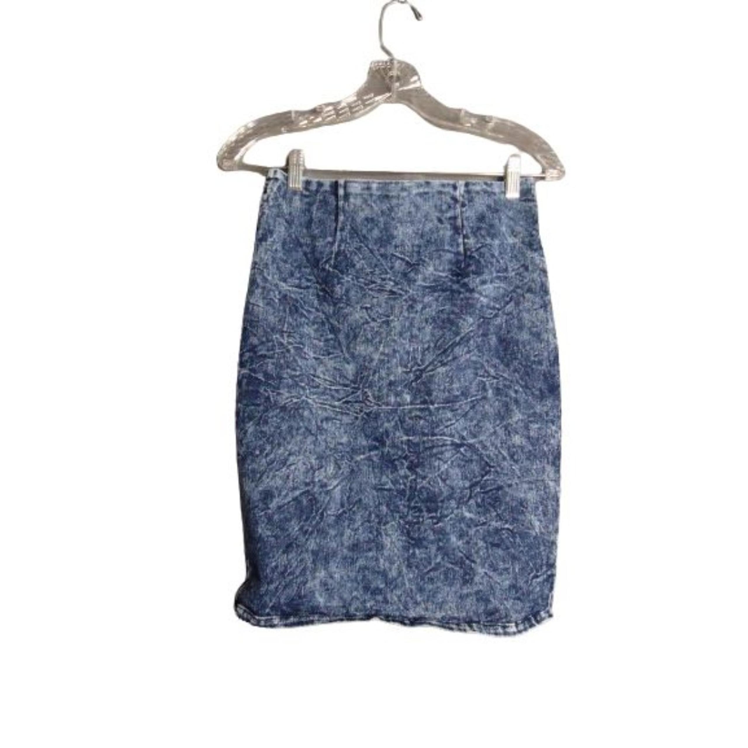 Forever 21 Denim Pencil Skirt Medium Stone Wash Womens Size Medium