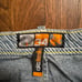Akademiks Vintage Unseen Forces Front Print Baggy Jeans Distressed Size 34x32