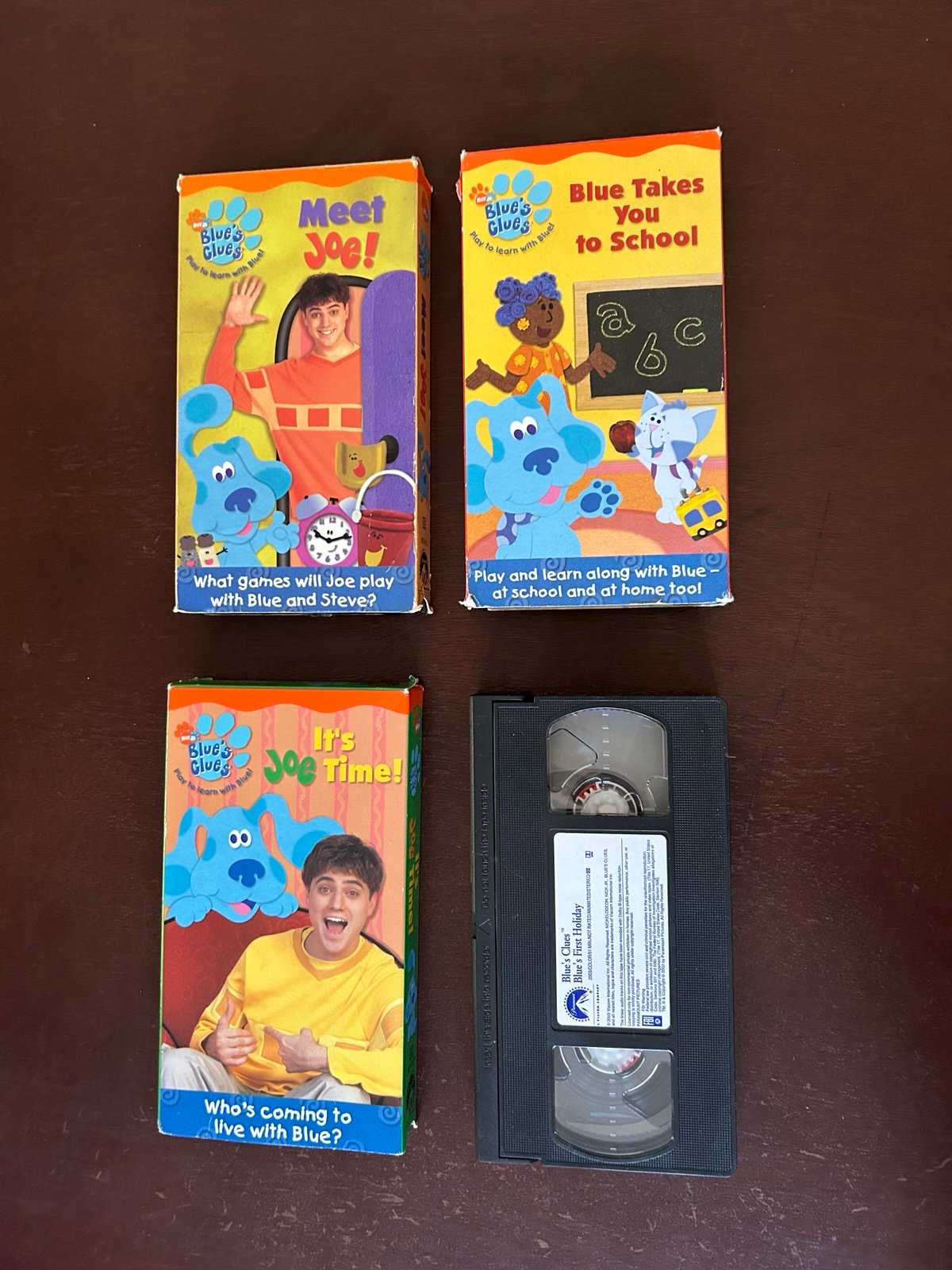 Blues Clues Joe VHS lot of 4 tested working