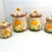 Vintage mushroom canisters - Mushroom decor