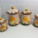 Vintage mushroom canisters - Mushroom decor