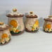 Vintage mushroom canisters - Mushroom decor