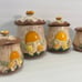 Vintage mushroom canisters - Mushroom decor