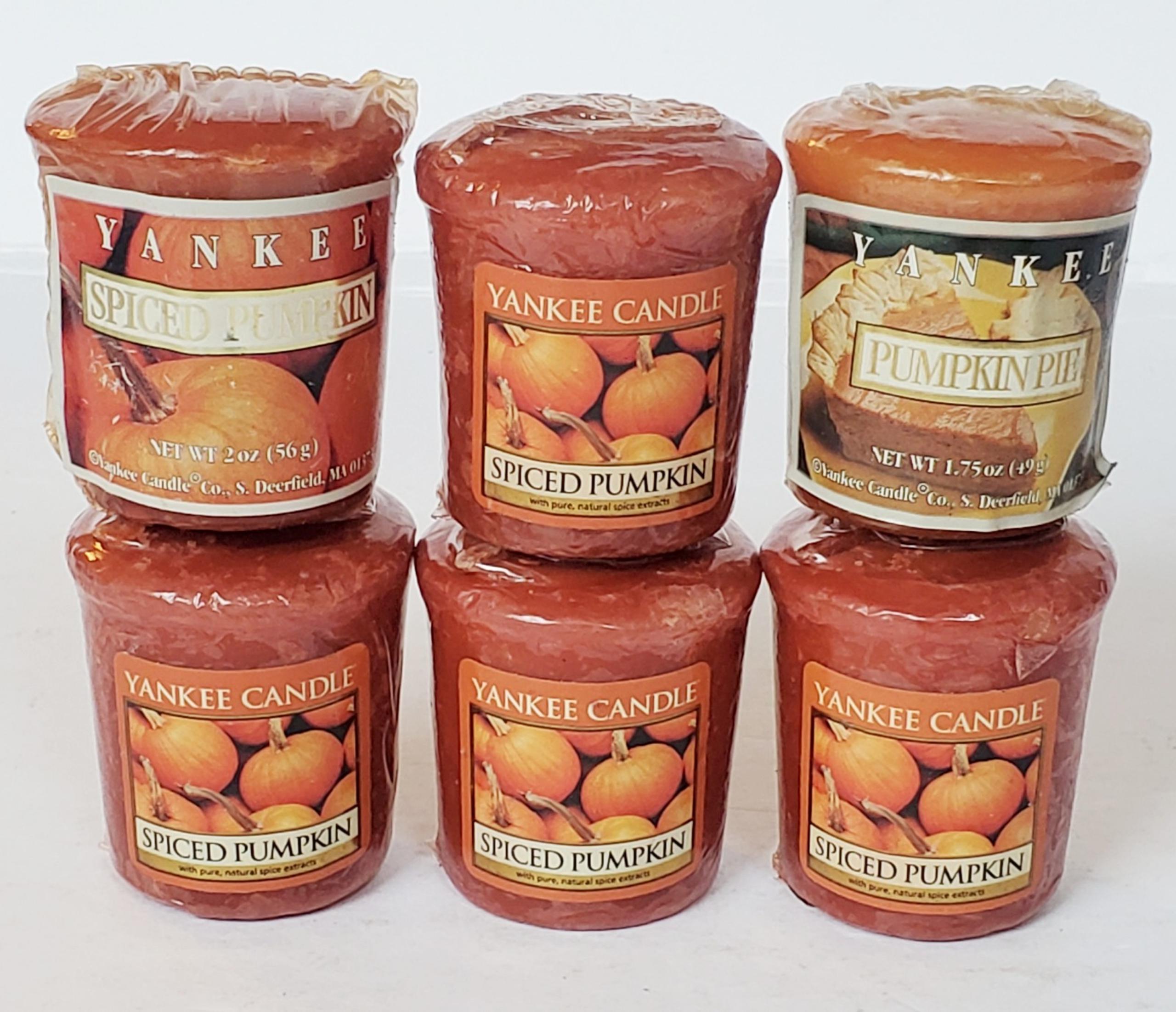 Yankee Candle Spiced Pumpkin & Pumpkin Pie (6) Votive Samplers - Retired