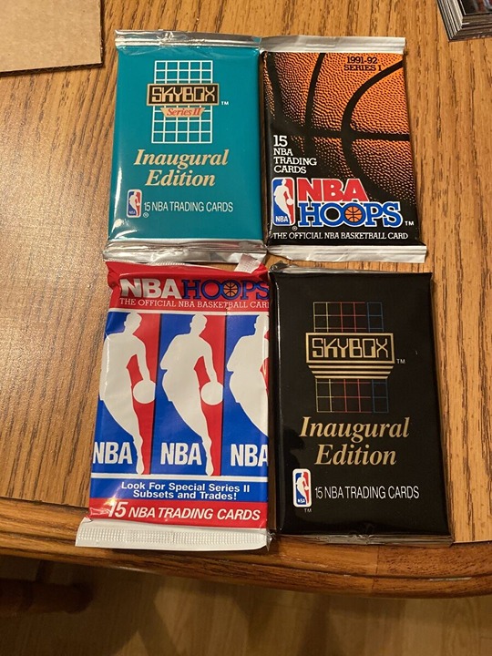 Bulk Lot of 55 Unopened Old Vintage NBA Basketball Cards in Sealed Packs NEW