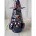Halloween black cat tealight candle holder Witch hat unique