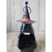 Halloween black cat tealight candle holder Witch hat unique