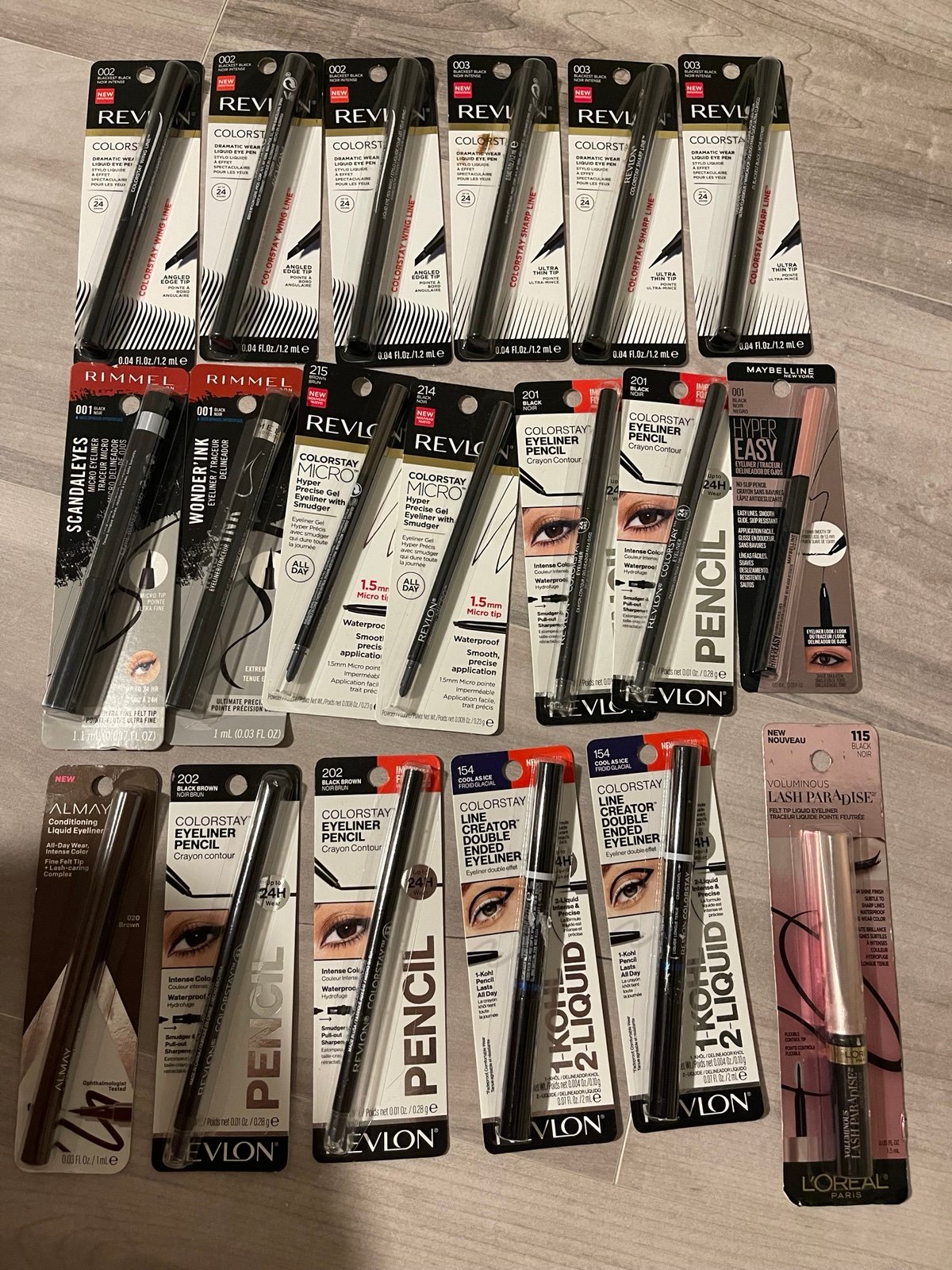 Huge Eyeliner / Eye Pencil Makeup Bundle - Revlon, Rimmel, Maybelline, Almay