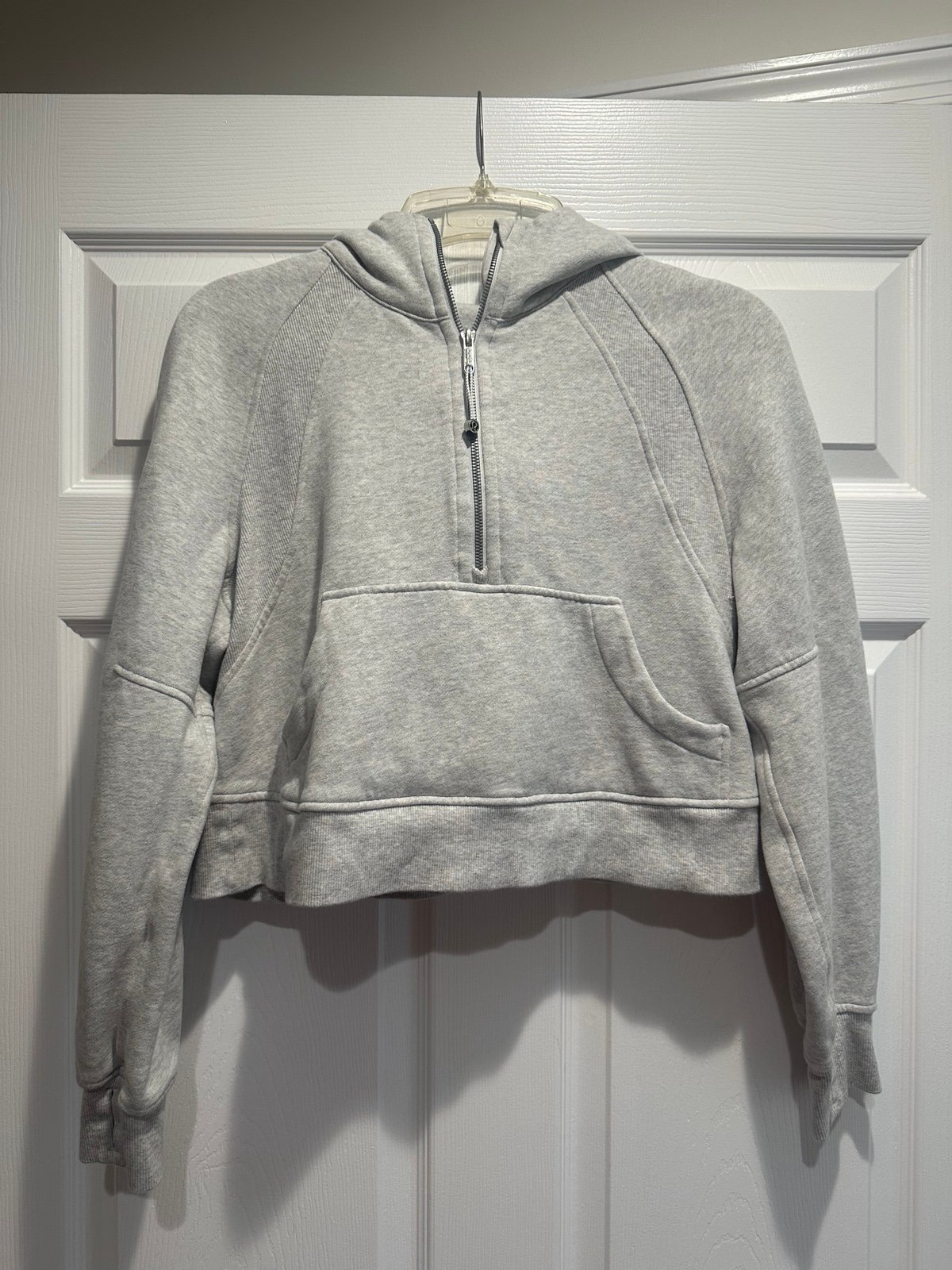 Lululemon quarter zip grey scuba hoodie