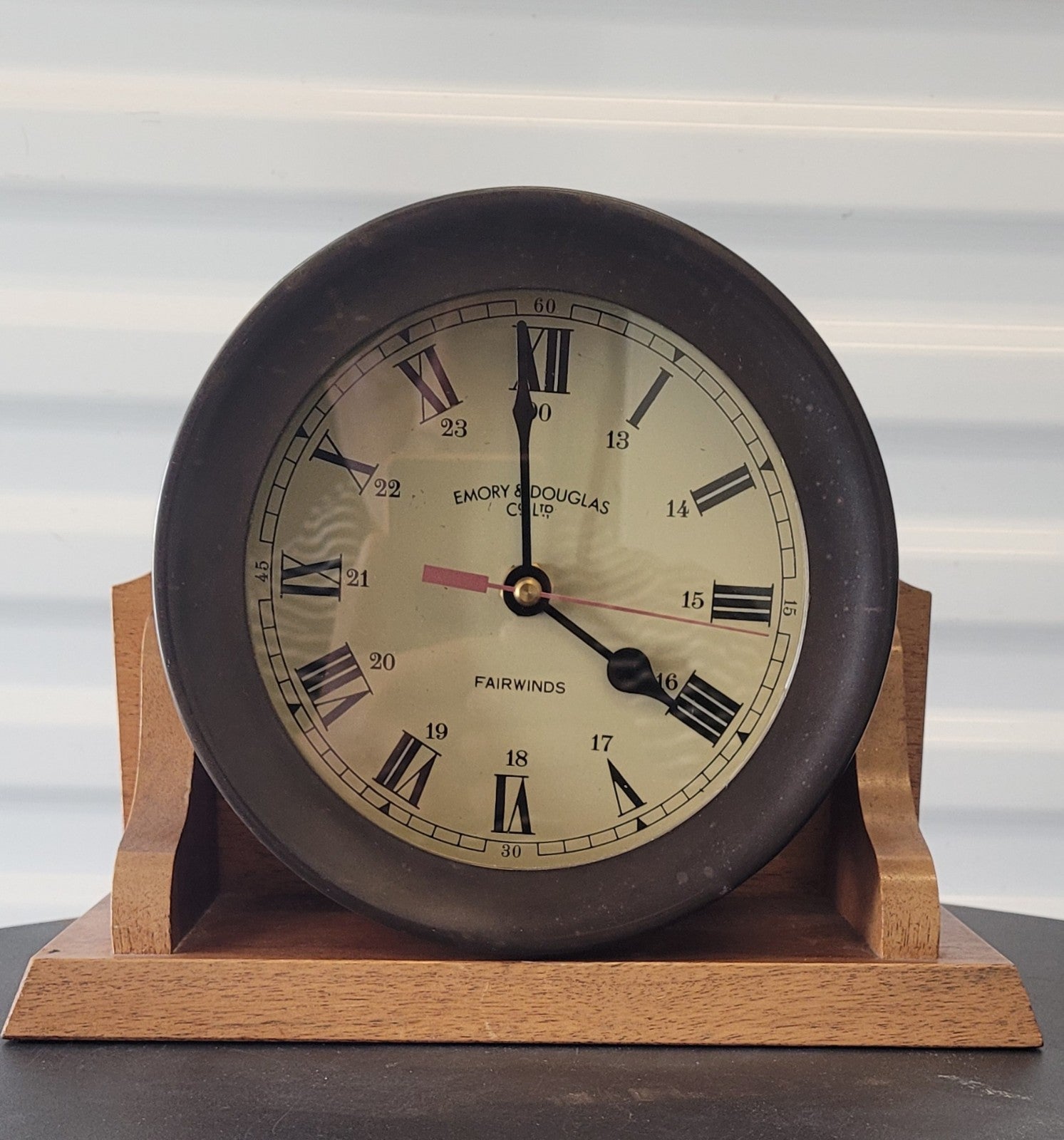 Classic FAIR WINDS A J Watson Wall Clock