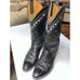 LONGHORN Mens Handcrafted Ostrich print Black Leather Western Cowboy Boots 9