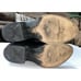 LONGHORN Mens Handcrafted Ostrich print Black Leather Western Cowboy Boots 9
