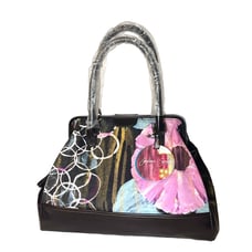 NEW Studio Demdaco Caroline Simas Art HANDBAG Satchel Shoulder Purse Pink Brown
