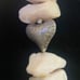 VINTAGE CHUNKY ROSE QUARTZ NECKLACE UNPOLISHED RAW STONE RUSTIC 925 Sterling