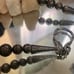 VINTAGE CHUNKY ROSE QUARTZ NECKLACE UNPOLISHED RAW STONE RUSTIC 925 Sterling