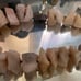 VINTAGE CHUNKY ROSE QUARTZ NECKLACE UNPOLISHED RAW STONE RUSTIC 925 Sterling
