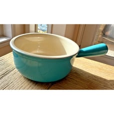 Le Creuset Stoneware French Onion Soup Bowl w/handle 450ml Turquoise NEW