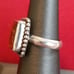 Sterling Silver & Amber Ring