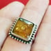 Sterling Silver & Amber Ring