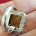 Sterling Silver & Amber Ring