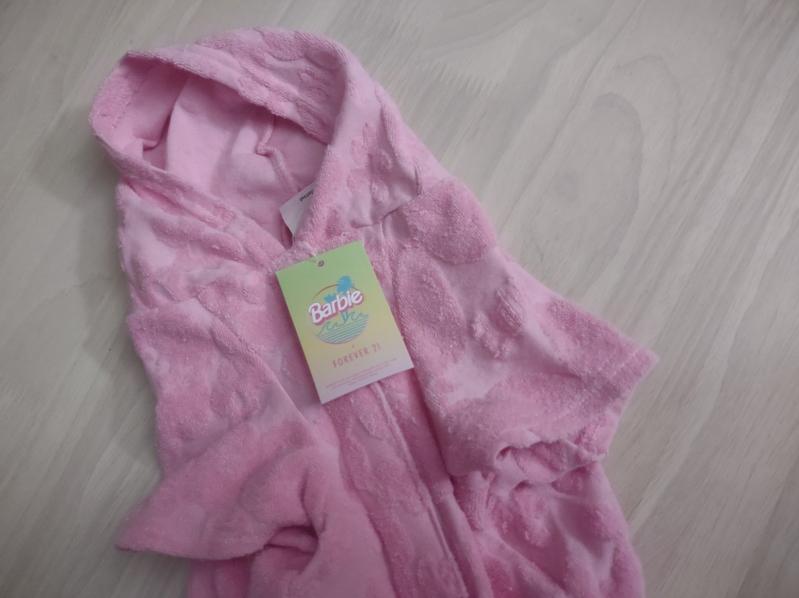 Barbie Fashionista Pink Terrycloth Flower Print Dog Puppy Outfit Hoodie Clothes