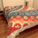 Anthropologie Artisan By Thalia Quilts Multi Color Reversible Queen Bedspread