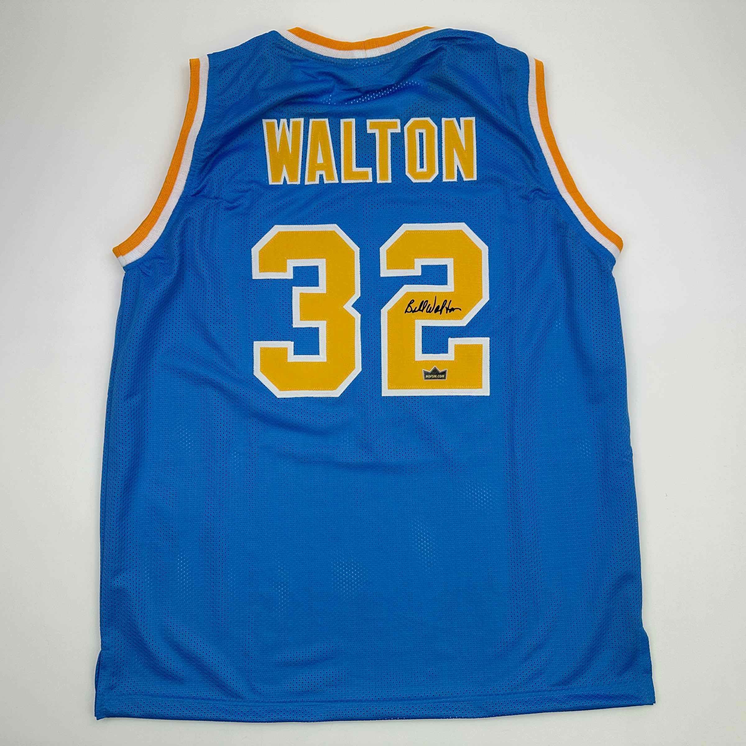 Facsimile Autographed Bill Walton UCLA Blue Auto Jersey Size Men's XL
