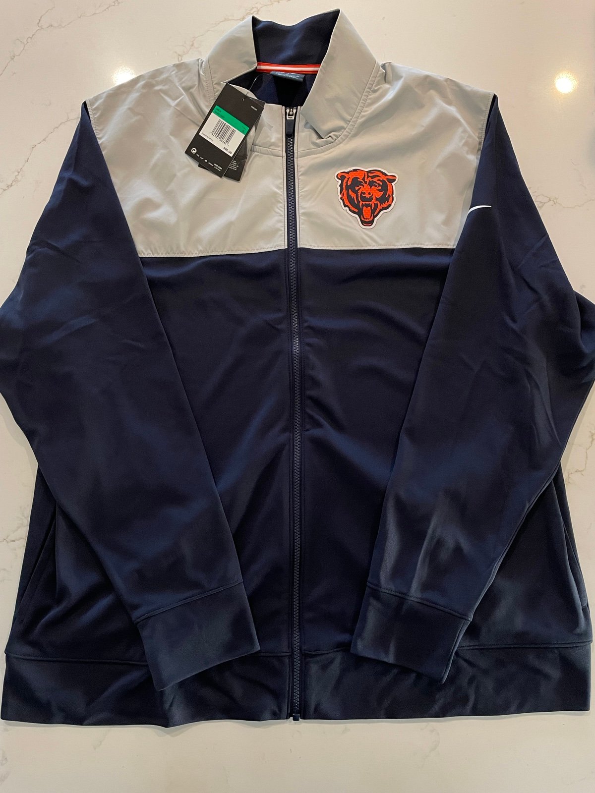Nike Chicago Bears NFL Team Apparel Full Zip Jacket Men’s Size XL