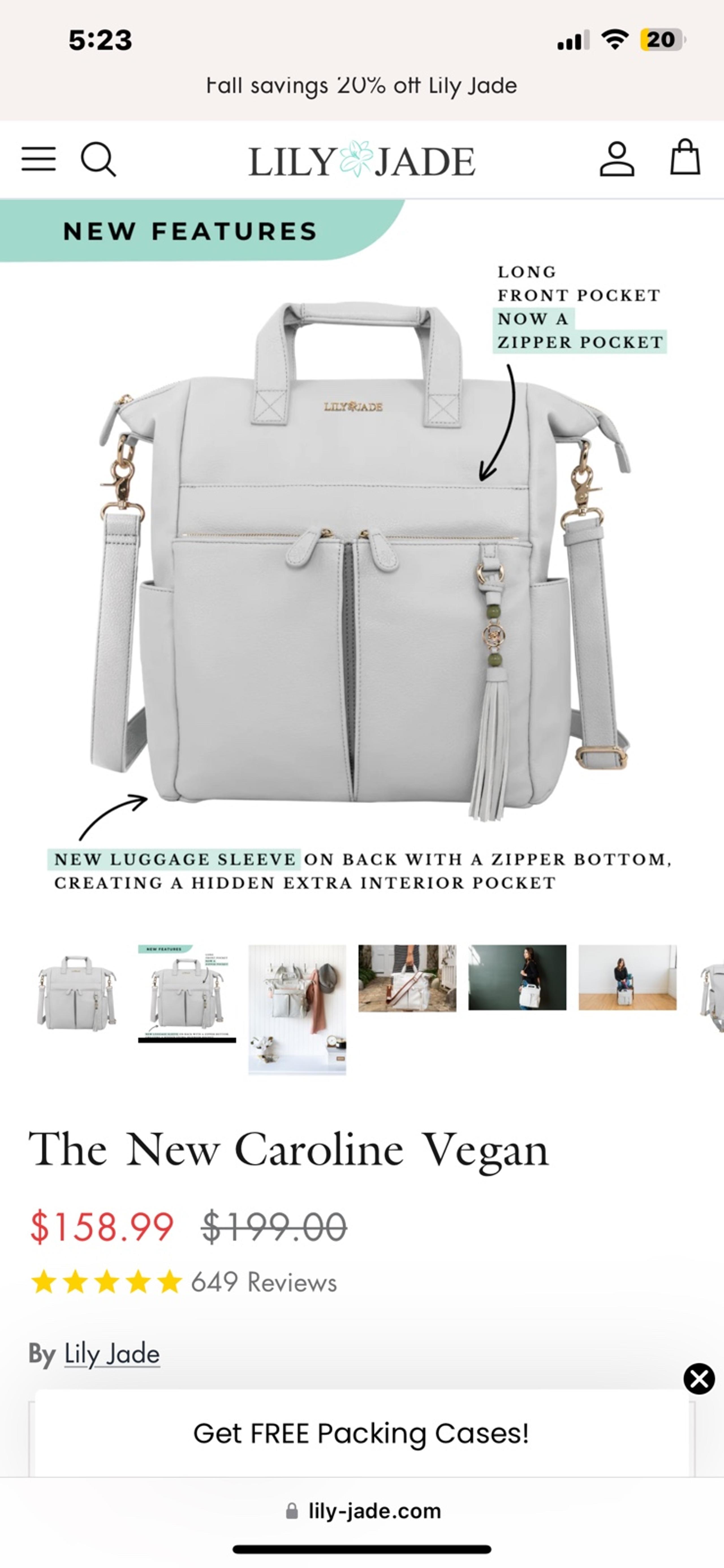 Lily jade Backpack diaper bag