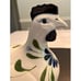 Dansk Sage Song Chicken Hen Covered Dish White Blue Green Floral Farmhouse