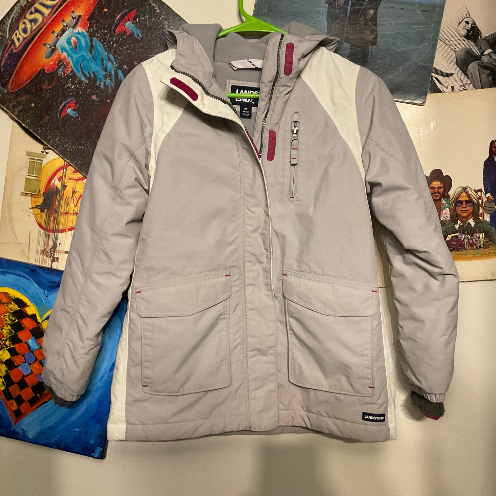 LANDS' END KIDS SQUALL PARKA M(10-12)