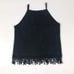 Xhilaration Black Fringe Halter Tank Top
