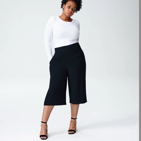 Universal Standard Black Crop Culottes