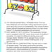 Tilt basketball rack training stand, 3 levels 49 ×18 ×41